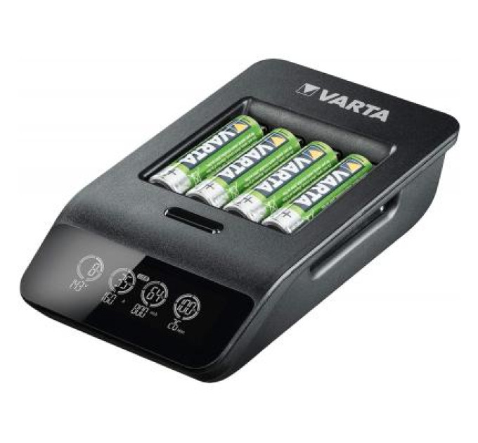 Varta Зарядний пристрій для акумуляторів Varta LCD Smart Plus CHARGER +4*AA 2100 mAh (57684101441)
