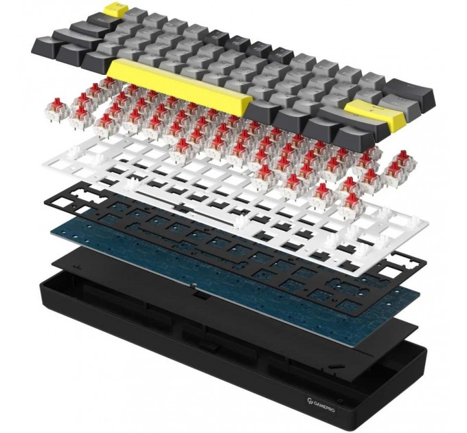 GamePro Клавіатура бездротова GamePro MK130G Pro Outemu Red Switch Hot-Swap RGB Black