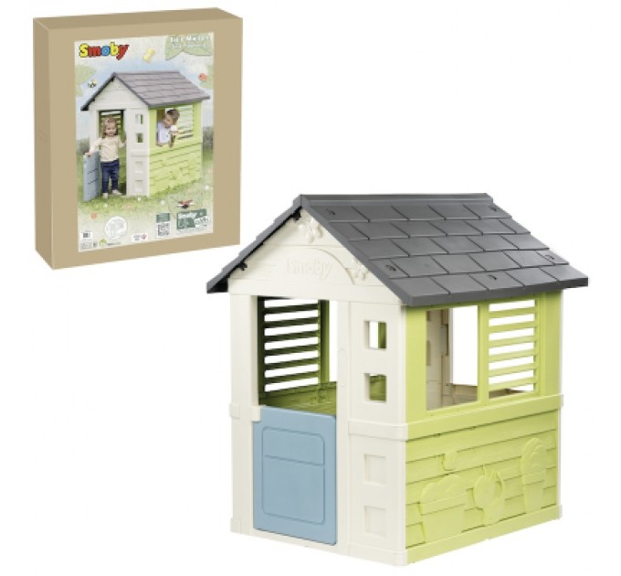 Smoby Ігровий будиночок Smoby Life Райдужний зі ставнями, 110х98х127 см (7600810737)