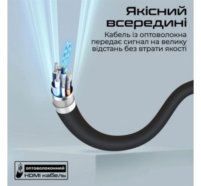 Promate Кабель мультимедійний HDMI to HDMI 15.0m v.2.0 prolink4k60-15m Promate (prolink4k60-15m)