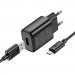 HOCO Зарядний пристрій HOCO C134A Solid USB + cable USB to Micro 5P Black (6942007621335)