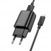 HOCO Зарядний пристрій HOCO C134A Solid USB + cable USB to Micro 5P Black (6942007621335)