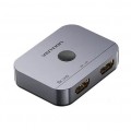 Vention Світч 2-Port Bi-Directional 8K HDMI Gray Aluminium Alloy Type (AKPH0)