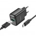 HOCO Зарядний пристрій HOCO C140A Smart USB QC3.0 + cable USB to USB-C Black (6942007627825)
