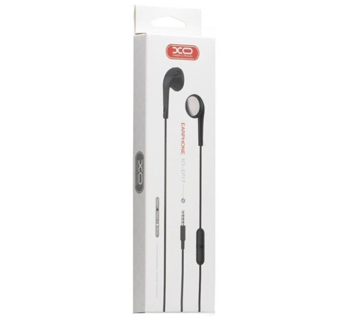 XO Гарнітура XO EP17 Music Earphone Black (6920680866571)