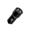 XO Автомобільний зарядний пристрій XO TZ09 (2USB, 2.4A) Black (6920680873487) + кабель microUSB