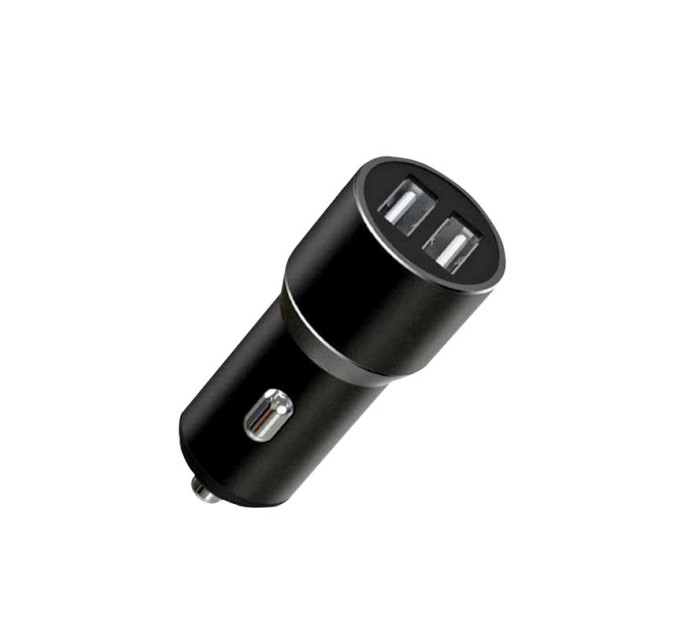 XO Автомобільний зарядний пристрій XO TZ09 (2USB, 2.4A) Black (6920680873500) + кабель USB Type-C