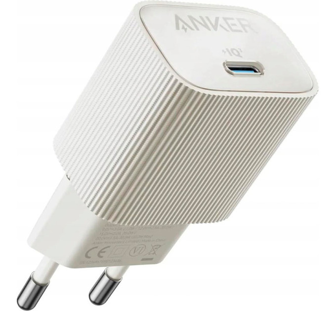 Anker Мережевий зарядний пристрій Anker PowerPort 511 Nano IV White, 30 W USB Type-C (A2337G21)