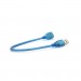 Voltronic Дата кабель USB 2.0 AM/AF 0.3m blue transparent Voltronic (YT-AM/AF-0,3TBL)