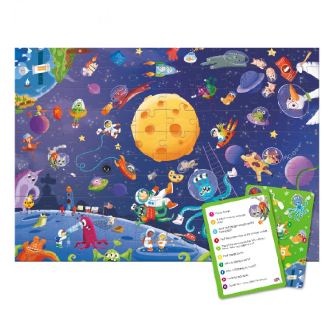 DoDo Пазл DoDo Шукай та знаходь Шалений космос, 100 елементів (300668)