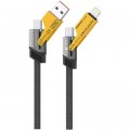 XO Дата кабель USB-C + USB A to USB-C + Lightning XO (NB283-CAI.gray)