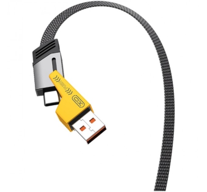 XO Дата кабель USB-C + USB A to USB-C + Lightning XO (NB283-CAI.gray)