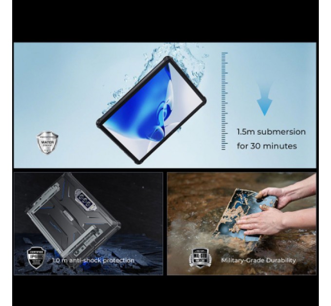 OUKITEL Планшет OUKITEL RT7 10.1" 5G TITAN 12/512GB NFC LTE Black-Blue (6941749837257)