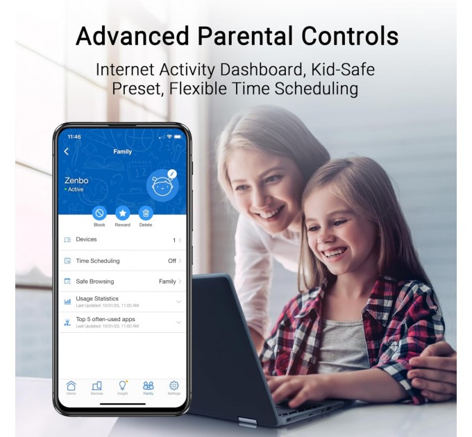 ASUS Бездротовий маршрутизатор Asus RT-BE55 (90IG0A80-MO3C00)