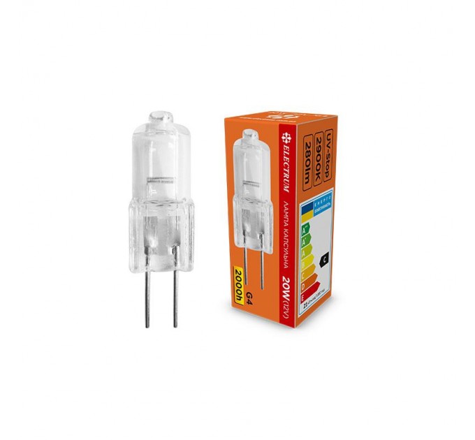Electrum Лампа галогенна капсульна Electrum 20W 12V G4 A-HC-0115