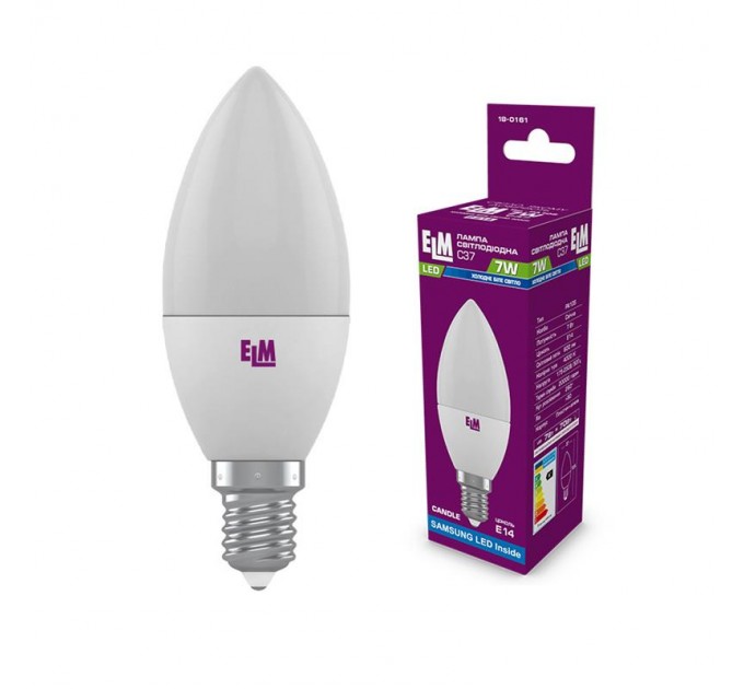 ELM Лампа світлодіодна свічка ELM 7W E14 4000K (18-0161)