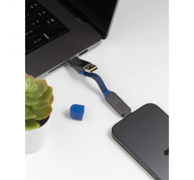 Rolling Square Дата кабель 6in1 inCharge X 0,14m 100W blue Rolling Square (X02WR)