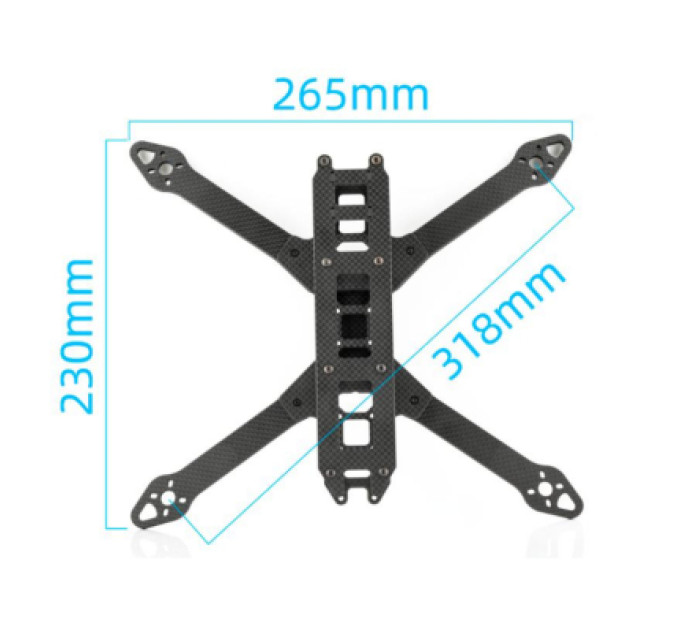 Hobbyporter Рама для дрона Hobbyporter 7 дюймів, упаковка 65шт (HP9915.0340BOX)