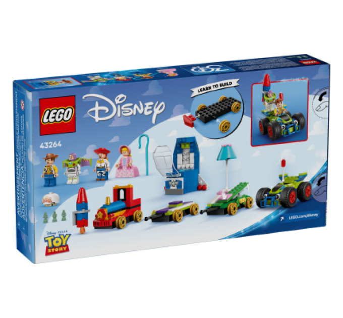 LEGO Конструктор LEGO Disney та Pixar Святкування з Історії іграшок: поїзд та авто для гонок (43264)