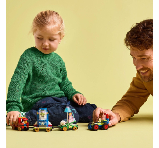 LEGO Конструктор LEGO Disney та Pixar Святкування з Історії іграшок: поїзд та авто для гонок (43264)