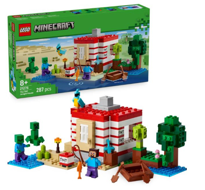 LEGO Конструктор LEGO Minecraft Будинок із вибухівки в джунглях (21275)