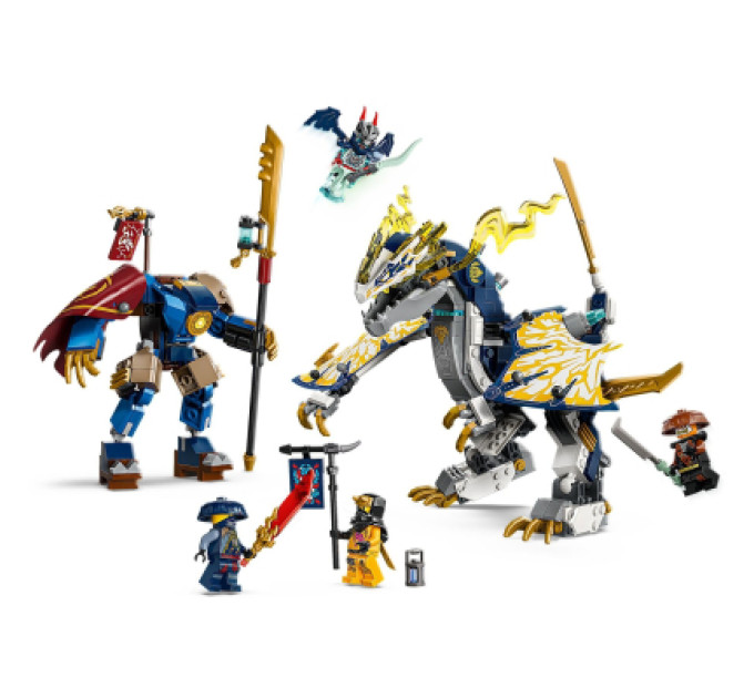 LEGO Конструктор LEGO NINJAGO Розбійник: Робот-вершник на драконі (71843)