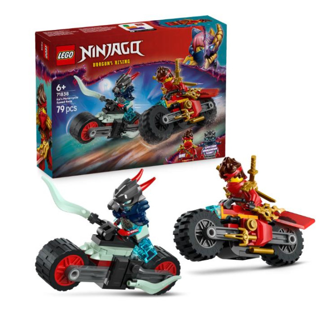 LEGO Конструктор LEGO NINJAGO Швидкісна гонка Кая на мотоциклі (71838)