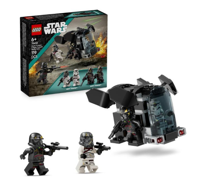 LEGO Конструктор LEGO Star Wars Бойовий набір «Боєць смерті та Нічний піхотинець» (75412-)