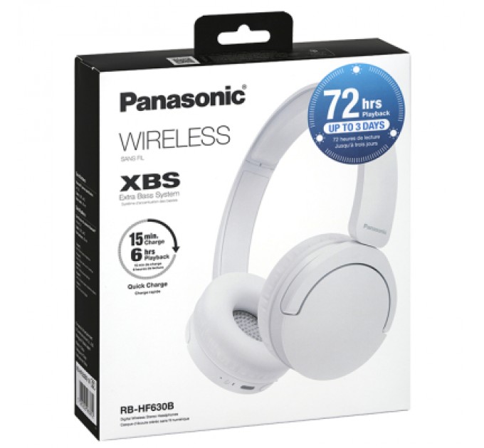 Panasonic Навушники Panasonic RB-HF630B White (RB-HF630BE-W)