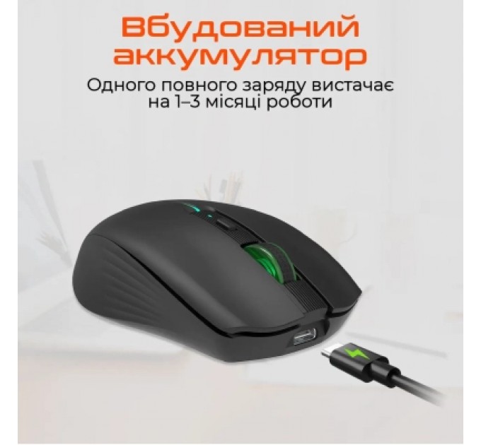 Meetion Мишка Meetion BTM002 Wireless/Bluetooth Black (MT-BTM002-A)