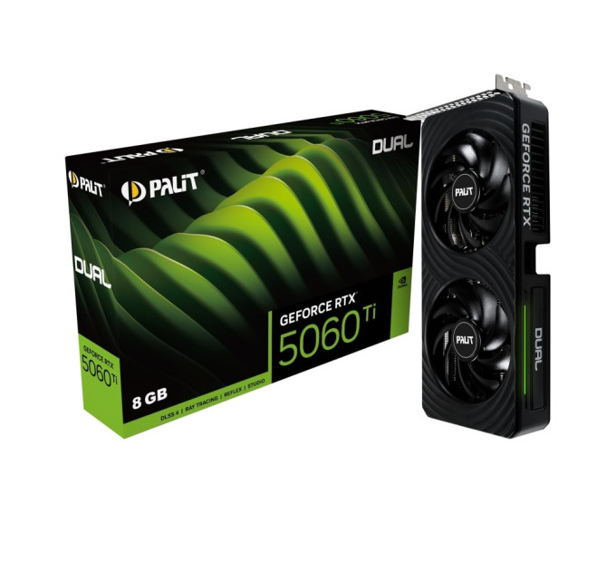 Palit Відеокарта GF RTX 5060 Ti  8GB GDDR7 Dual Palit (NE7506T019P1-GB2062D)