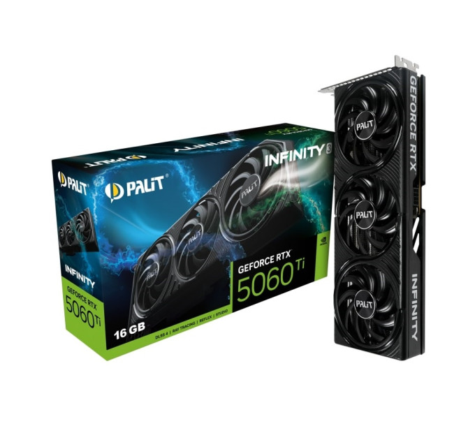Palit Відеокарта GF RTX 5060 Ti 16GB GDDR7 Infinity 3 Palit (NE7506T019T1-GB2061S)