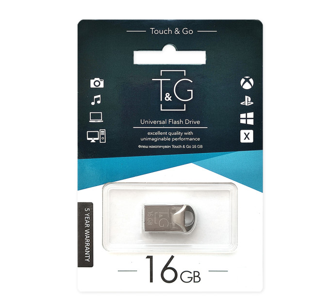 T&G Флеш-накопичувач USB 16GB T&G 106 Metal Series Silver (TG106-16G)