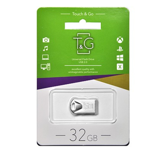 T&G Флеш-накопичувач USB 32GB T&G 106 Metal Series Silver (TG106-32G)