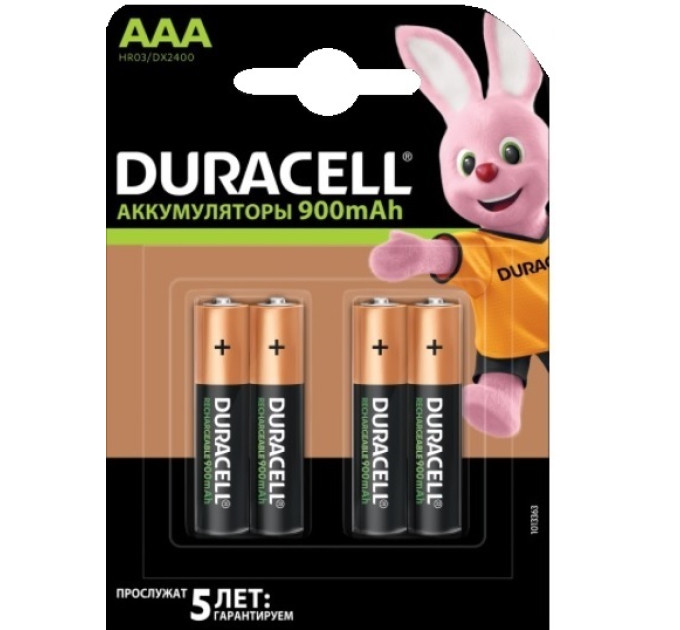 Duracell Акумулятор Duracell Recharge DX2400 LSD Ni-MH AAA/HR03 900 mAh BL 4шт
