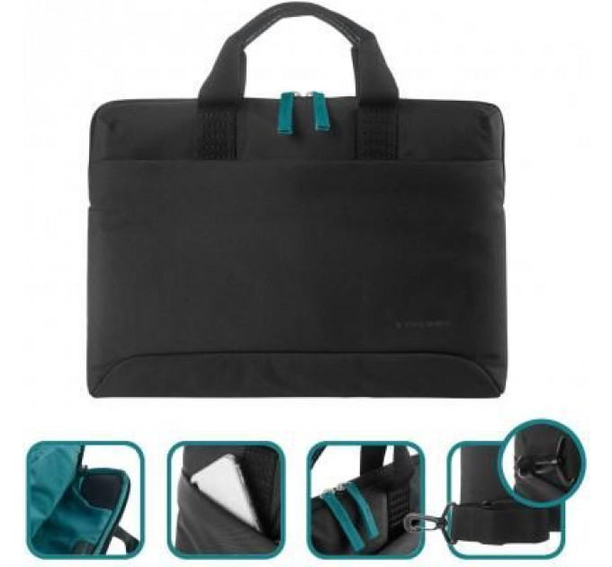 Сумка для ноутбука Tucano 15.6" Smilza Slim, Black (BSM15-BK)