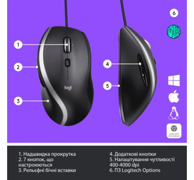 Мишка Logitech M500s Advanced (910-005784)