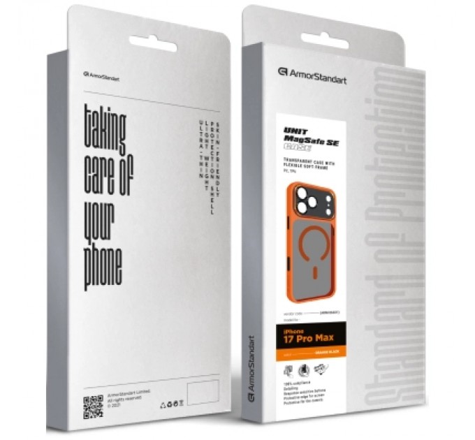 Armorstandart Чохол до мобільного телефона Armorstandart Unit-C MagCase SE Apple iPhone 17 Pro Max Orange Black (ARM86321)