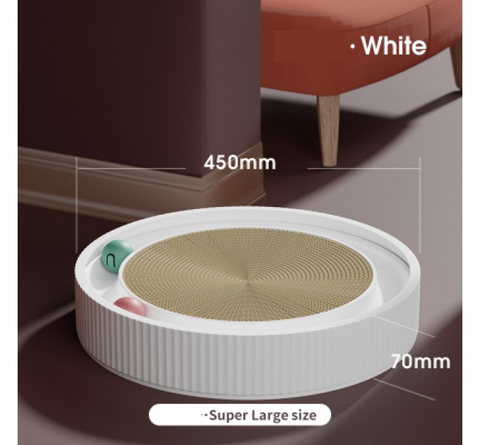 Lapka Дряпка (кігтеточка) для котів Lapka Скрапер «2-в-1» Кругла (LPK-17)