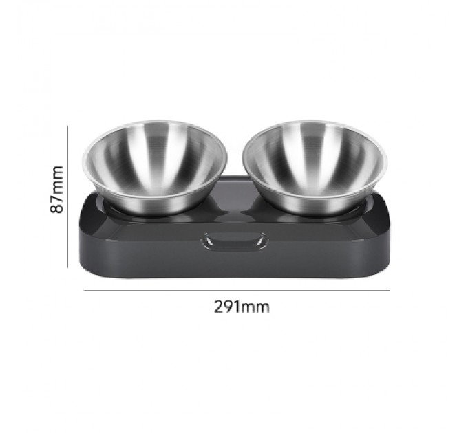 Lapka Посуд для котів Lapka Годівниця подвійна з металевими мисками (LPK-27)