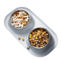 Посуд для котів Lapka Годівниця подвійна на підставці (LPK-25)