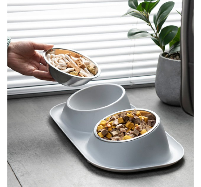 Lapka Посуд для котів Lapka Годівниця подвійна на підставці (LPK-25)