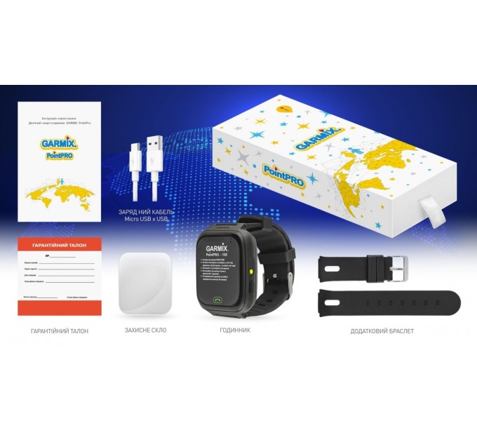 GARMIX Дитячий смарт-годинник Garmix PointPRO-100 WiFi Black