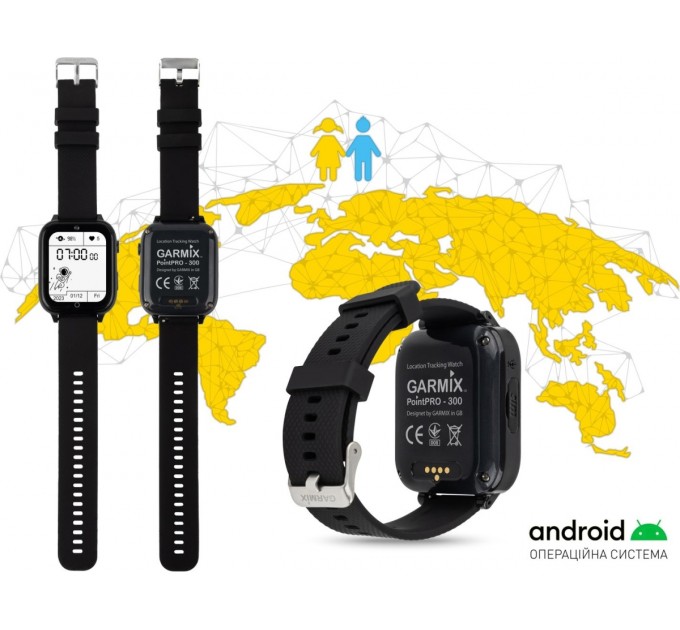GARMIX Дитячий смарт-годинник Garmix PointPRO-300 4G/GPS/WiFi Black