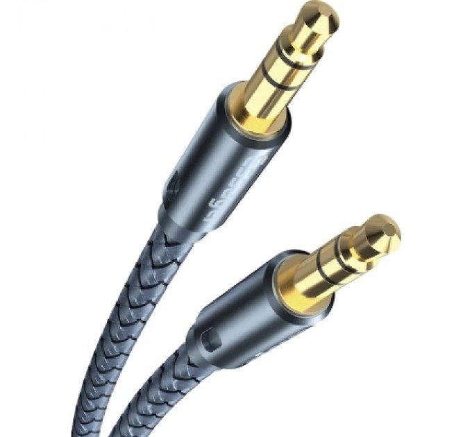 Essager Кабель мультимедійний 3.5mm M to 3.5mm M 5.0m gray Essager (EYP35-DYD0G)