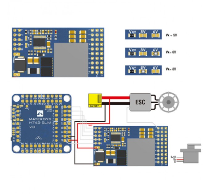 MATEK Плата розподілу живлення (PDB) MATEK SVPDB-12S (SVPDB12S)