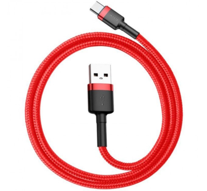 Baseus Дата кабель USB 2.0 AM to USB-C 0.5m 3A red Baseus (CATKLF-A09)