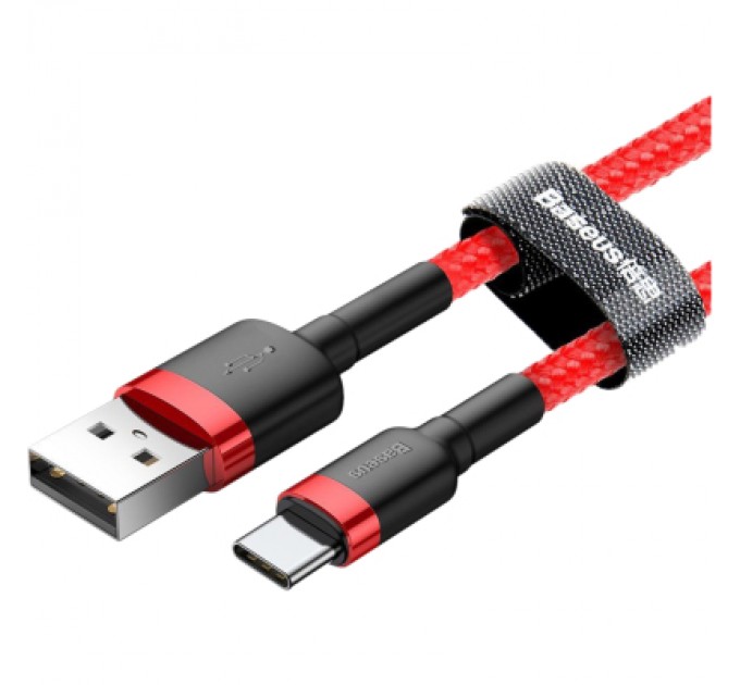 Baseus Дата кабель USB 2.0 AM to USB-C 0.5m 3A red Baseus (CATKLF-A09)