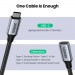 Ugreen Дата кабель USB-C M/F 0.5m 5A USB 3.1 Gen2 10Gbps black Ugreen (80810)