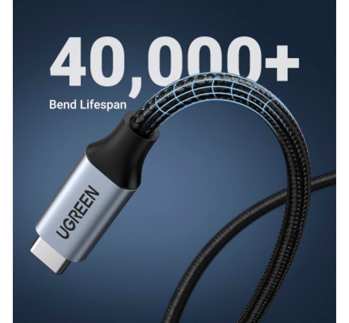 Ugreen Дата кабель USB-C M/F 0.5m 5A USB 3.1 Gen2 10Gbps black Ugreen (80810)